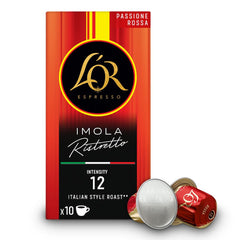 L'OR - Espresso Coffee -Imola Ristretto - Limited Edition - Intensity 12 - Dark Roast - 10 Aluminium Capsules Compatible with Nespresso Original Machine (Pack of 1)