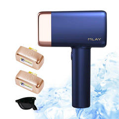 MLAY T14 Hair Removal Device With Ice Cooling Function,500000 Flashes,Permanent Hair Removal For Women And Men, 5 Energy Levels,Painless Epilator For Whole Body (HR+Bikini+Face lamp)
