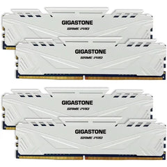 Gigastone Game Pro 64GB (4x16GB) DDR5 6400MHz High-Performance Gaming Desktop RAM β White