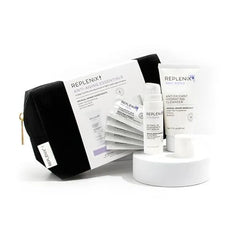 Replenix Anti-Aging Essentials 3 Step Trial Kit, Travel-Size Skincare Products for Mature Skin (Hyaluronic Acid Serum, Hydrating Cleanser, Retinol Serum), Cruelty and Paraben free