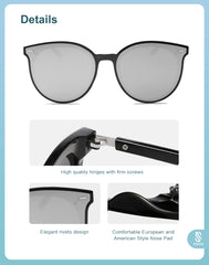 SOJOS Classic Retro Round Sunglasses Women Men Large Glasses SJ2067