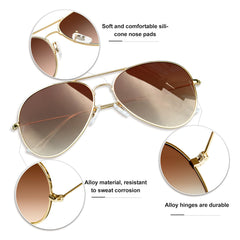 KANASTAL Polarized Sunglasses for Women and Men, Metal Frame Sun Glasses Retro Shades for Mens Driving Outdoor Military Style 100% UV400 Protection