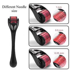 Psychone 0.25mm Derma Roller 540 Titanium Micro Needle Roller for Acne spot Hair Growth Anti-Ageing Wrinkles Scar Stretch Mark Treatment Skin Care Roller With Storage Case