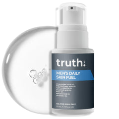 truth Men’s Daily Skin Fuel 30ml – NAD+ 5%, Vitamin C, Niacinamide, Hyaluronic Acid, Alpha Arbutin, Peptides – Korean Skincare Serum for Brightening, Anti-Aging & Hydration