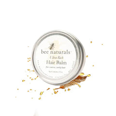 Bee Naturals Ultra-Rich Hair Balm 1.5 Oz - Nourishes Coarse, Curly & Dry Hair - Silicone-Free, Natural Ingredients for Conditioning & Shine Without Sticky Residue