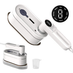 TERRIFI Mini Travel Steam Iron, Handheld Travel Steamer, 10S Fast Heat-up, 1200W Portable Iron, Wet & Dry Use Travel Iron, Suitable for Travel Office and Home - White