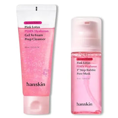 Hanskin PDRN Pore Refining Duo Set PDRN Gel to Foam Cleanser & Micro Bubble Pore Mask, Deep Cleansing, Sebum Control, Pore Tightening & Hydration Care for Smooth Glass Skin, Korean Skincare