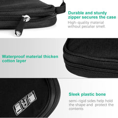 BIGTHREE Electronics Accessories Organizer Bag, Waterproof Cable Organiser Bag, Universal Carry Travel Gadget Bag Holiday Essentials for Men Women for USB Cable Drive, SD Card, Charger Hard Disk