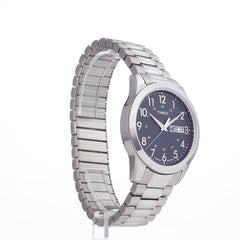 Timex Men's South Street Sport 36mm Watch Box Set - Silver-Tone/Blue