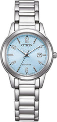 Citizen Women Analogue Eco-Drive Watch with Stainless Steel Strap FE1241-71L