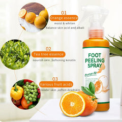 JANGOU 2pcs Foot Peel Spray - Foot Peeling Spray Orange Oil, Tea Foot Peeling Spray, Instant Feet Peeling Spray, Callus Off Foot Reglow Spray, Remove Dead Skin (B)