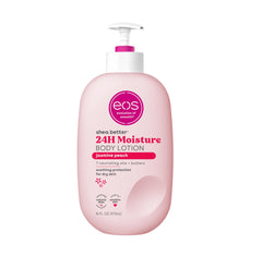 eos Shea Better Body Lotion- Jasmine Peach, 24-Hour Moisture Skin Care, Lightweight & Non-Greasy, Made with Natural Shea, Vegan, 16 fl oz