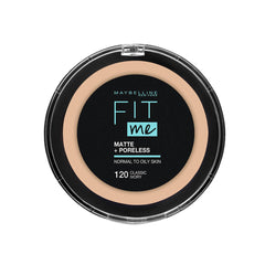 Maybelline New York Fit Me Matte & Poreless Powder, 120 Classic Ivory, 12 gm