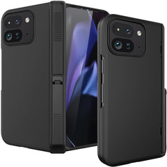 TERRIFI Slim Case for Google Pixel 9 Pro Fold, Invisible Kickstand & Drop Protection Full Body Anti-Scratch Thin Drop-Proof Cover for Google Pixel Fold 2, Matte Black