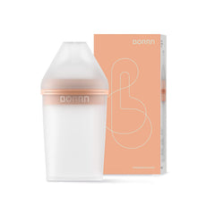 BORRN Silicone Baby Bottle, 100% BPA Free Silicone, Easy to Clean Two Piece Design, Soft to Hold, Non Toxic Silicone Feeding Bottle | 240ml