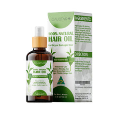 OAUSTAR Hair Oil - 100% Organic Natural Herbal Hair Growth Treatment-For All Hair Types (100&200ml) (100ml)