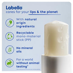 Labello Men Active Lip Balm, SPF 15, 24H Melt-In Moisture, with naturally derived ingredients, Mineral Oil Free, Fragrance Free, 4.8g