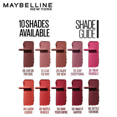Maybelline New York Lipstick, Matte Finish, Long-lasting
