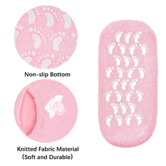 Pnrskter Moisturizing Socks, Gel Socks Soft Moisturizing Gel Socks, Gel Spa Socks for Repairing and Softening Dry Cracked Feet Skins, Gel Lining Infused with Essential Oils and Vitamins