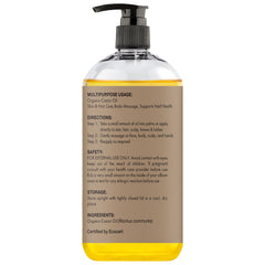 MAJESTIC PURE Organic Castor Oil| Huge 473 ml Bottle | Cold Pressed | 100% Pure & Hexane Free | Stimulate Growth for Hair, Eyelashes, Eyebrows, Nails | Moisturizing & Nourishing | Body, Hair