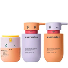 Evereden Happy Hair Kids Shampoo and Conditioner Set and Face Cream with SPF 20 Non Toxic Kids Face Moisturizer, Shampoo and Conditioner Set Gentle and Clean Ingredients