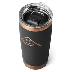 YETI Rambler 20 oz Tumbler, Stainless Steel, Vacuum Insulated with MagSlider Lid - Folds of Honor-Black