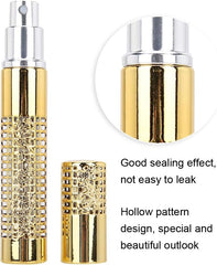 Metal Perfume Bottle, Lightweight Good Sealing Effect Refillable Spray Dispenser, for Makeup Lovers Professional Makeup Artist(AB048G gold)