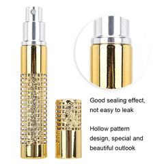 Metal Perfume Bottle, Lightweight Good Sealing Effect Refillable Spray Dispenser, for Makeup Lovers Professional Makeup Artist(AB048G gold)