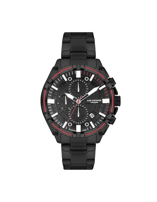 Lee Cooper Men's Multi Function Black Dial Watch - LC07546.650