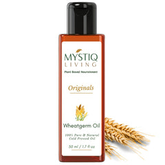 Mystiq Living Wheat Germ Oil, 50ML | Cold Pressed | 100% Pure and Natural
