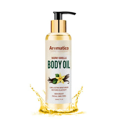 Warm Vanilla Body Oil, After Bath oil for Daily Use. Glowing Skin & Deep Hydration for Dry Skin. Winter Moisturizer with Natural Oils. Non-Greasy, Nourishing Formula β 200ml