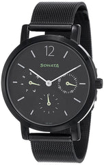 Sonata Black Dial Analog watch For Women-NR8164NM03