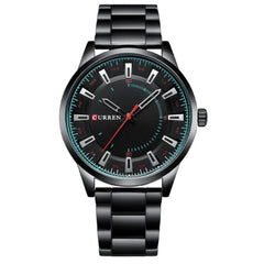 CURREN 8406 Top Brand Luxury Fashion Watch Men's New Stainless Steel Waterproof Wrist Watch - BLACK GREEN