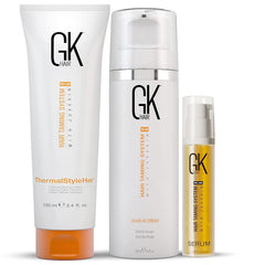 GK HAIR Global Keratin ThermalStyleHer - 100ml/3.4oz - Leave in Conditioner Cream 130ml -Serum 10ml