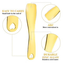 WLLHYF 3 PCS Metal Cosmetic Spoon Skincare Spatula Stick Applicator Beauty Spa Mini Spoon Skin Care Facial Cream Mask Scoop Makeup Tools for Facial DIY Mask Mixing
