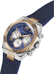GUESS P SLV CS W/P RS GLD TR/SUN BLUE MF DL/BLUE SILICONE/BLUE SMTH LTR STRP STRP