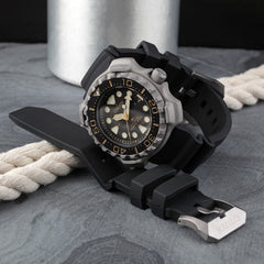 Citizen Men's Analogue Eco-Drive Watch with Rubber Strap Promaster Marine