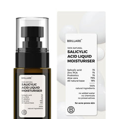 BRILLARE Salicylic Acid Liquid moisturizer For Clear, Acne Prone Skin,100% Natural Probiotics With Salicylic Acid and Zinc, Helps Remove Dead Skin Cells, Lighten Dark Spots