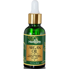 Herbishh Argan Oil for Hair, Deep Condition Treatment From Morocco - Frizz Control & Damage Repair Hair Serum, 30ml