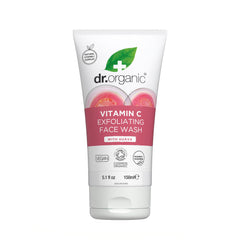 Dr. Organic Vitamin C Exfoliating Face Wash | Guava | 150ml | Natural | Vegan | Radiance & Refine | Cruelty-Free | Paraben & SLS-Free | Organic