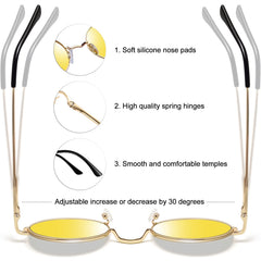 Joopin Round Polarized Sunglasses for Men Women, UV Protection Sun Glasses Small Circle Hippie Lennon Shades Sunglasses