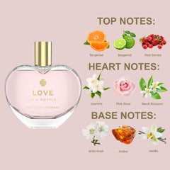 THE HEART COMPANY | Love in a bottle | Floral & Sweet Perfume for Women | Vegan & Eco-friendly Women's Eau de Parfum | Romanic Fragrance for Her - 75ml - 2.5 fl oz.