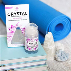 Crystal Essence Mineral Deodorant Stick - Unscented Body Deodorant With 24-Hour Odor Protection, Non-Staining & Non-Sticky, Aluminum Chloride & Paraben Free, 4.25 oz, (2 Pack) (Packaging May Vary)