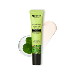 Quench Korean Dark Circle Under Eye Cream with Cooling Massage Roller | Enriched with Cica Herb Repair & Korean Ginseng | Reduces Puffiness & Fine Lines | Brightens Under Eye - Made in Korea (15ml)