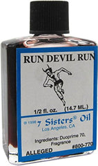 7 Sisters Of New Orleans Perfumed Anointing Oil - RUN DEVIL RUN 1/2oz