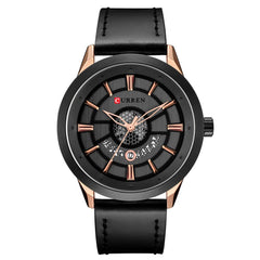 CURREN Mens Watches,CURREN Watches Quartz Analog Calendar,Wrist Watch for Men, Fashion Waterproof Stainless Steel Band-Black