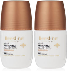 Beesline Arabian Oud Fragrance Whitening Roll-On Deodorant 50 ml, 2-Piece