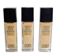 GLAM VISTA FIT ME FOUNDATION LUMINOUS+SMOOTH STRAHLEND+EBENMASSIG NORMAL TO DRY NORMAL BIS TROCKENE HAUT FOUNDATION FOR FACE MAKEUP (230 NATURAL BUFF)