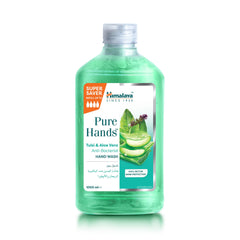 Himalaya Pure Hands Tulsi & Aloe Vera Hand Wash 1000ml | Moisturizing & Natural Germ Protection | Gentle on Skin | Refreshing Scent