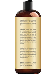 Coconut Oil Pulling for Teeth and Gums with Peppermint Oil - Organic Coconut Oil Pulling Oil Mouthwash for Fresh Breath, Oral Health and Cleaner Teeth and Gums - 236 ml
